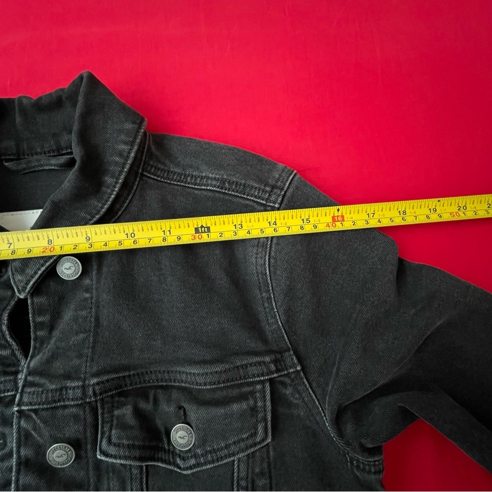 Hollister Cropped Denim Jacket Size S - Picture 5 of 8